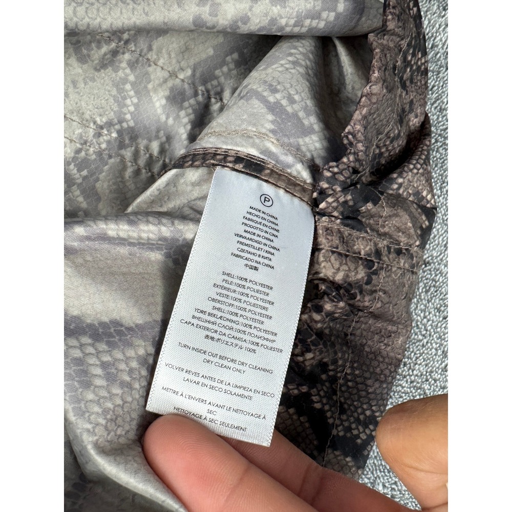 Michael Kors Snakeskin Print Trench Coat Jacket Brown Belted Womens S NWT - Picture 7 of 10